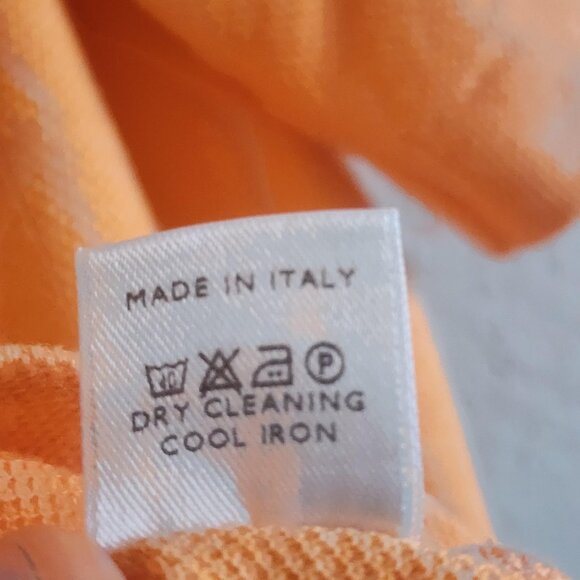 Loro Piana Polo Shirt Mens Large Orange 100% Cotton Made in Italy Pocket Luxury - Picture 7 of 10